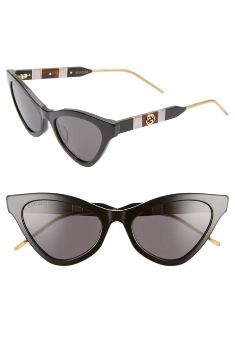 gucci gradient cat eye sunglasses 50mm|gucci 55mm cat eye sunglasses.